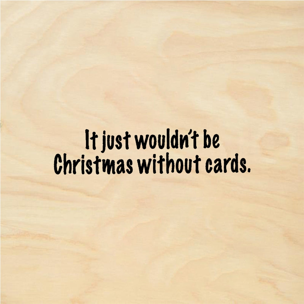 StampaFe Christmas without cards Without Cards - Rubber Stamp 2.25 x 0.5