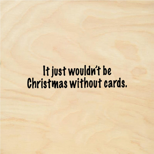StampaFe Christmas without cards Without Cards - Rubber Stamp 2.25 x 0.5