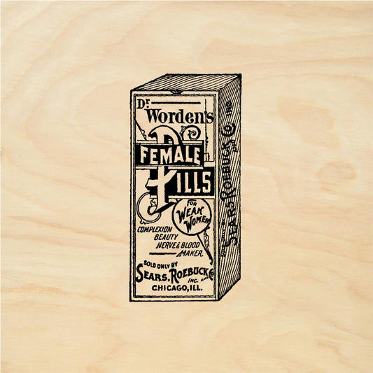 StampaFe Female Pills - Rubber Stamp 1.5 x 1.25