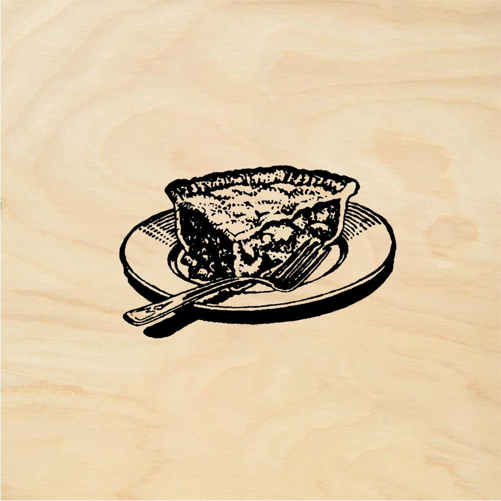 StampaFe Pie slice - Rubber Stamp 1.25 x 0.5