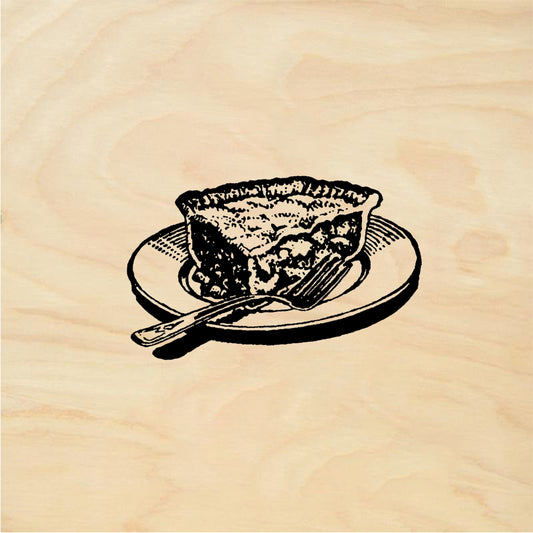 StampaFe Pie slice - Rubber Stamp 1.25 x 0.5