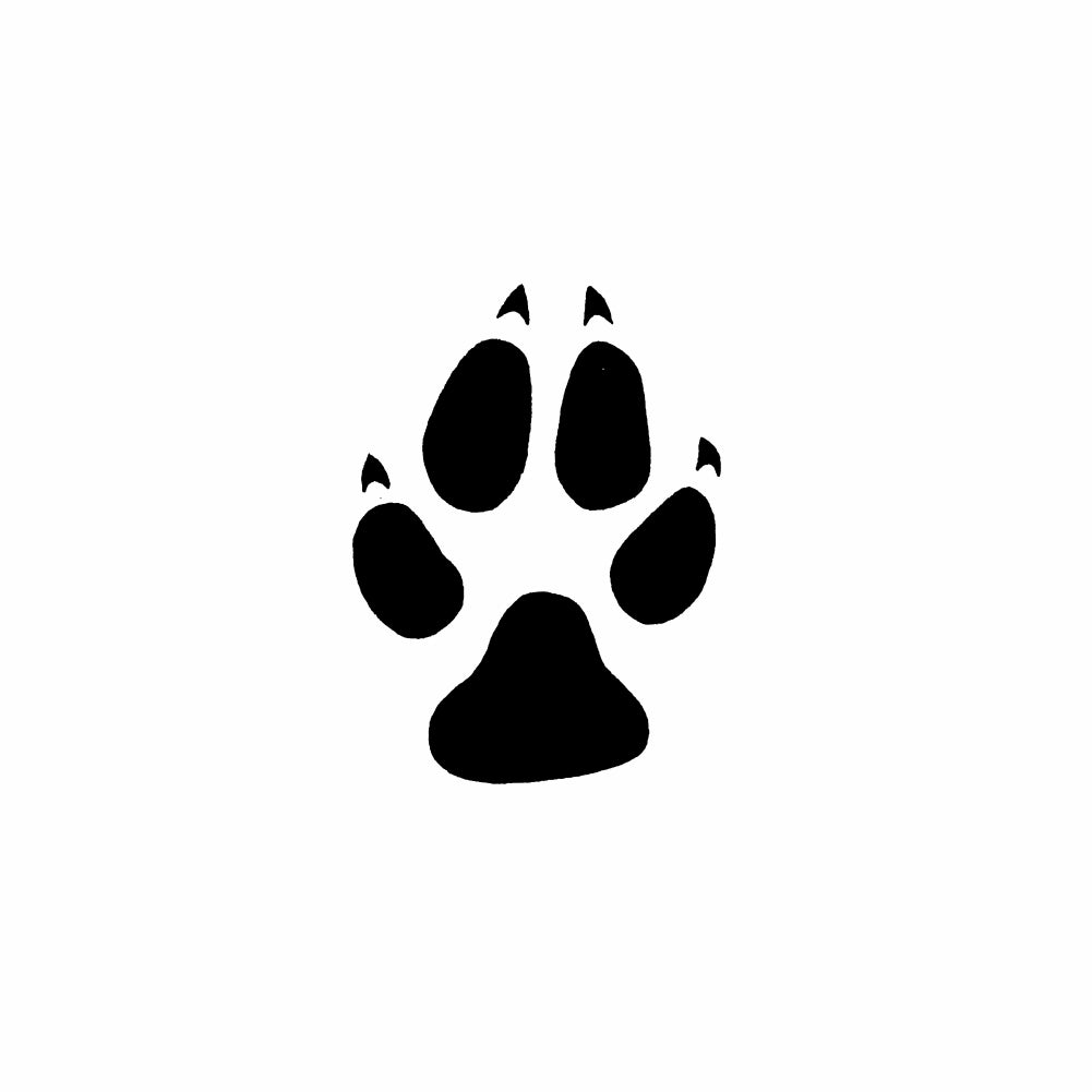 StampaFe Dog paw print, sm. Small Dog Paw Print - Rubber Stamp 0.75 x 0.75