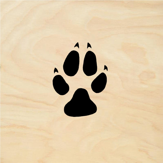 StampaFe Dog paw print, sm. Small Dog Paw Print - Rubber Stamp 0.75 x 0.75