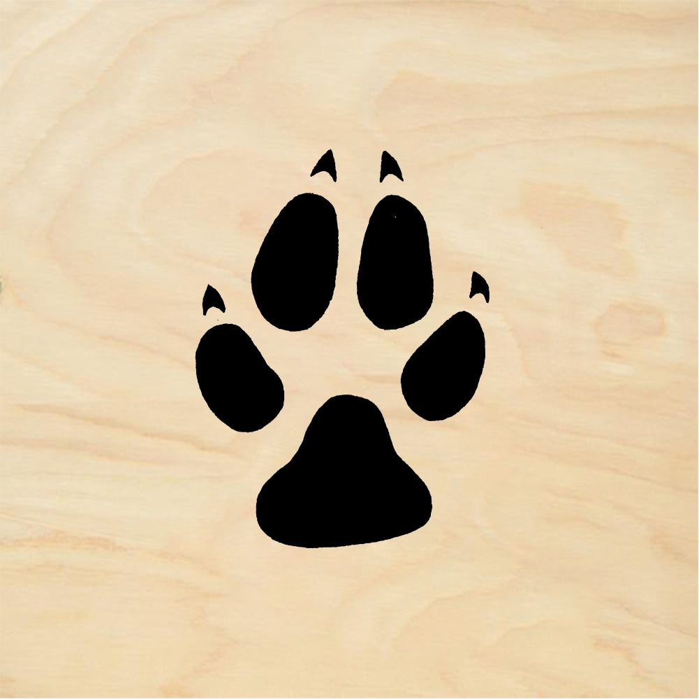 StampaFe Dog paw print, med. Medium Dog Paw - Rubber Stamp 1.25 x 1