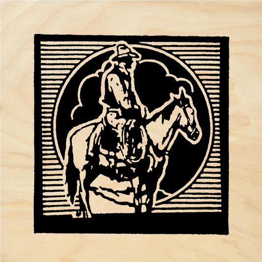 StampaFe Cowboy square - Rubber Stamp 1.5 x 1.5