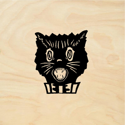 StampaFe Scaredy cat - Rubber Stamp 1 x 1.25