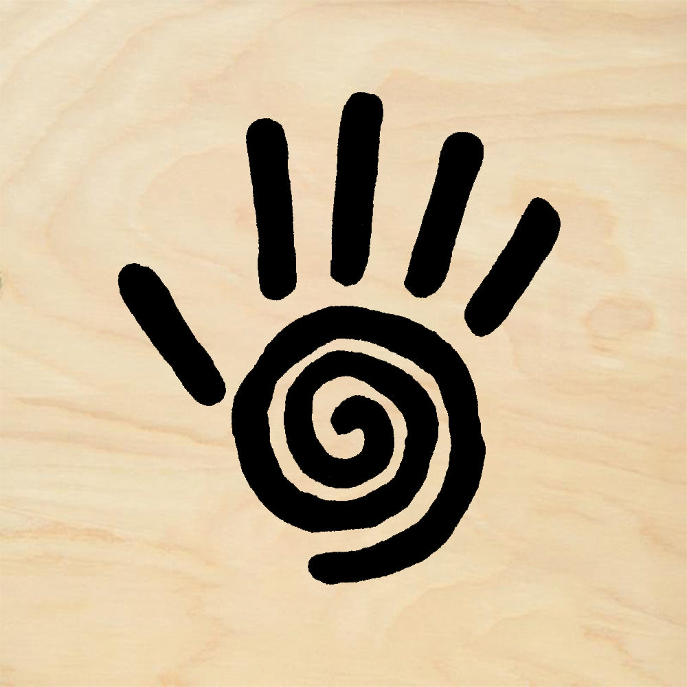 StampaFe Swirl hand, lg. Large Swirl Hand - Rubber Stamp 1.75 x 1.75