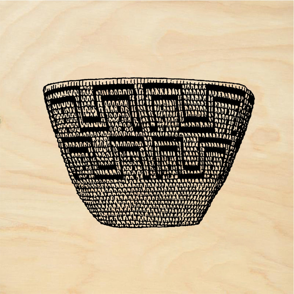 StampaFe Woven Geometric Basket Rubber Art Stamp