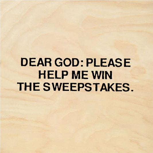 StampaFe DEAR GOD, WIN SWEEPSTAKES Win Sweepstakes - Rubber Stamp 2 x 0.5