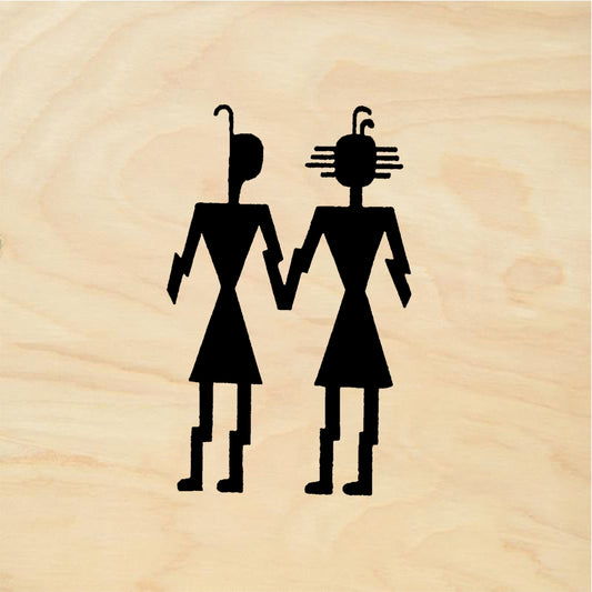 StampaFe Zia couple - Rubber Stamp 0.75 x 1.5