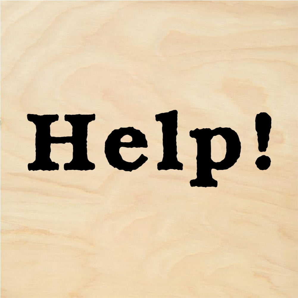 StampaFe Help! Bold Text - Rubber Stamp 1.25 x 0.75