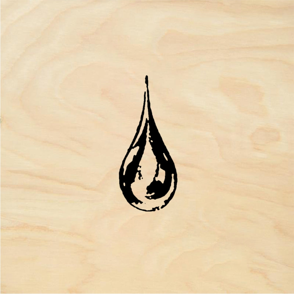 StampaFe Drop, sm. Small Water Drop - Rubber Stamp 0.5 x 0.75
