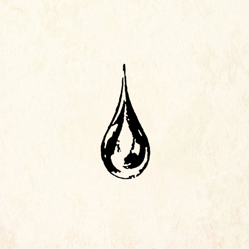 StampaFe Drop, sm. Small Water Drop - Rubber Stamp 0.5 x 0.75