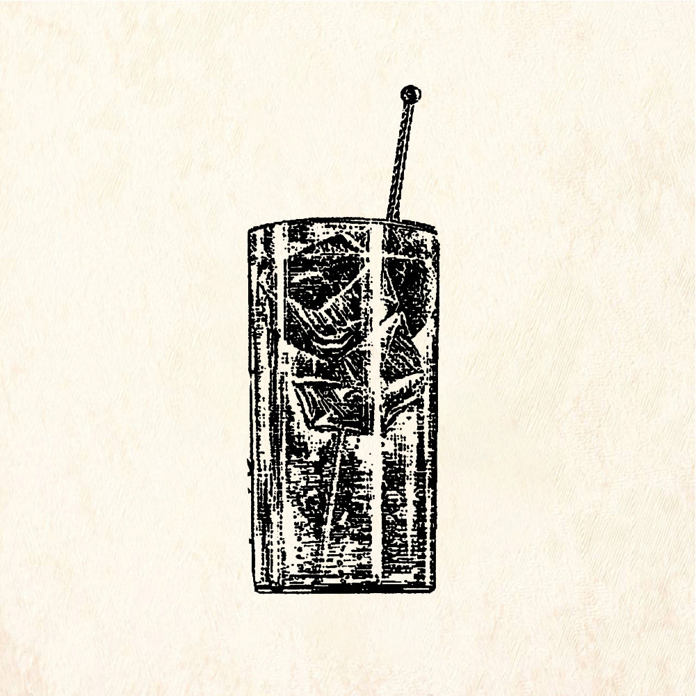 StampaFe Highball Glass - Rubber Stamp 1 x 1.5