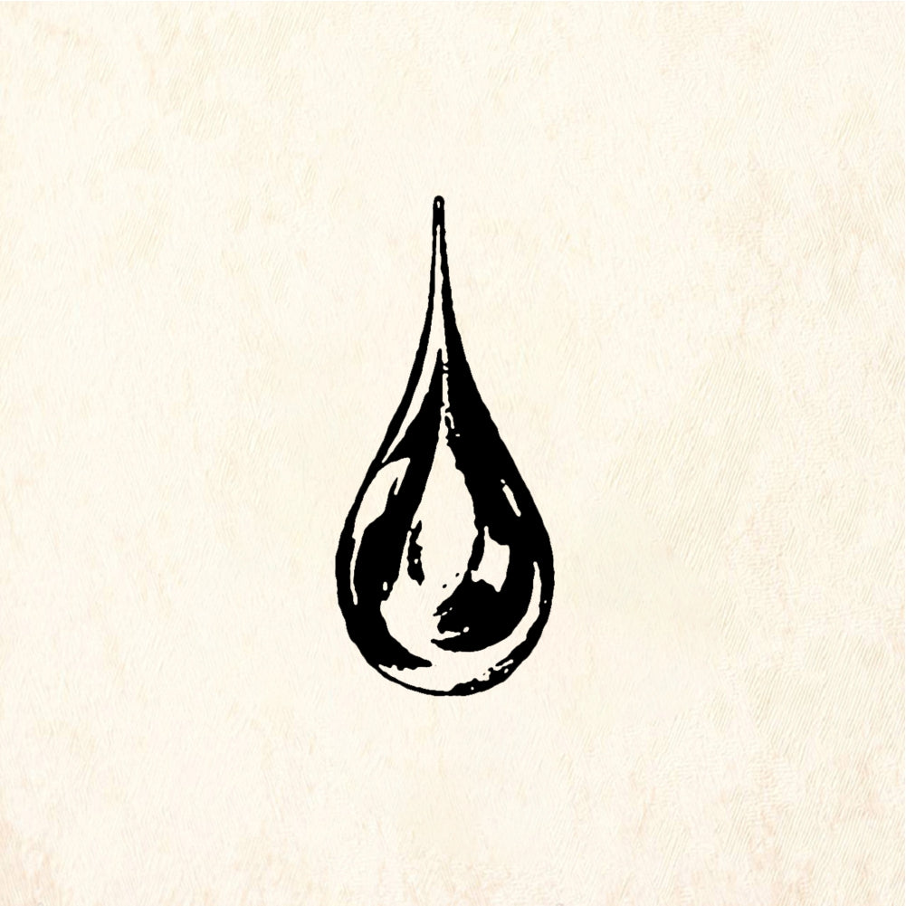 StampaFe Drop, med. Medium Water Drop - Rubber Stamp 1 x 1