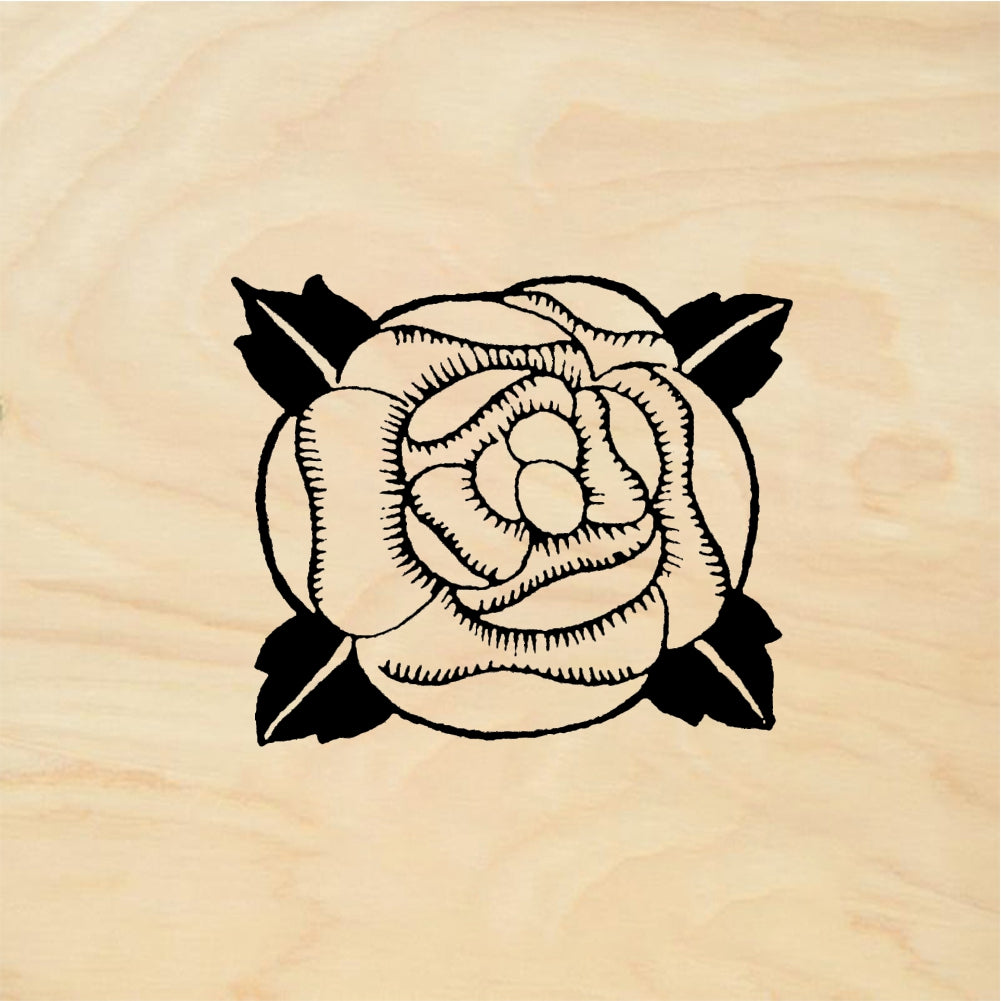 StampaFe Rose Square - Rubber Stamp 1 x 1.25