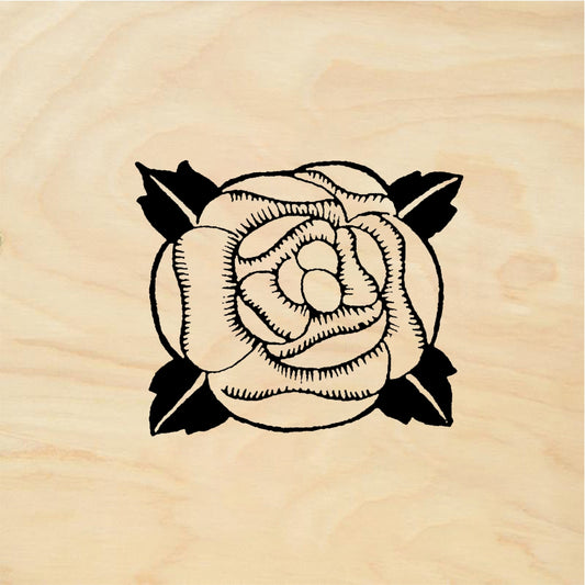 StampaFe Rose Square - Rubber Stamp 1 x 1.25