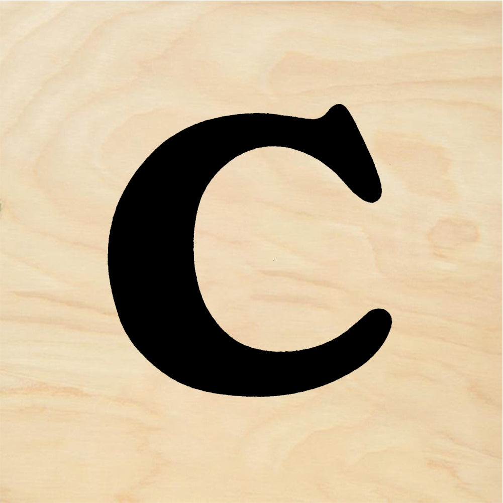 StampaFe Bold Letter C - Rubber Stamp 1 x 1.25
