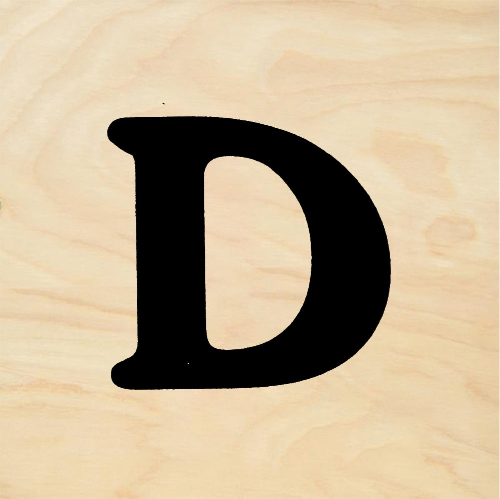 StampaFe Bold Letter D - Rubber Stamp 1.25 x 1.25
