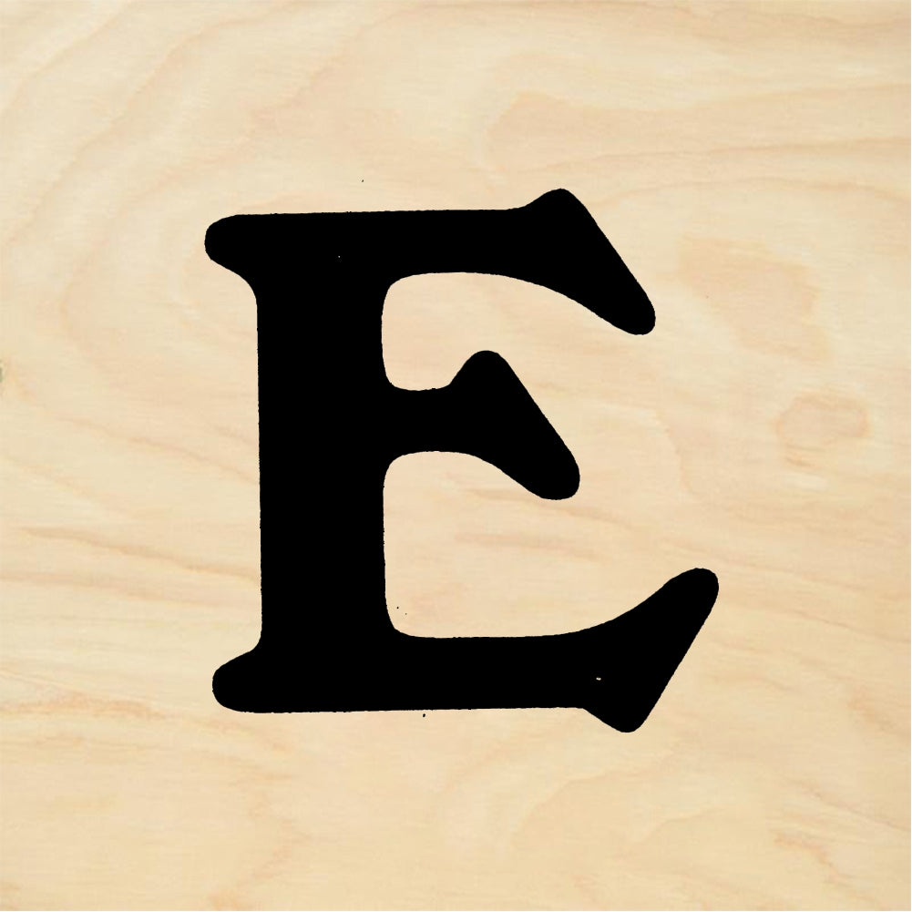 StampaFe Bold Letter E - Rubber Stamp 1 x 1.25
