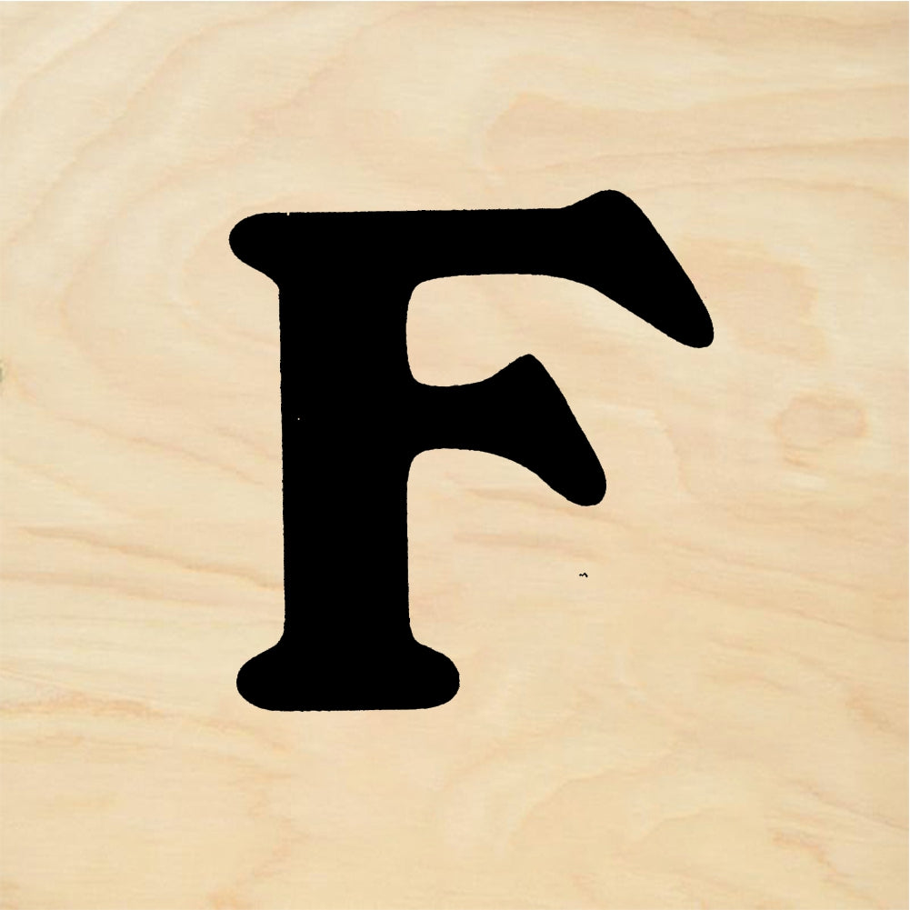 StampaFe Bold Letter F - Rubber Stamp 1 x 1.5