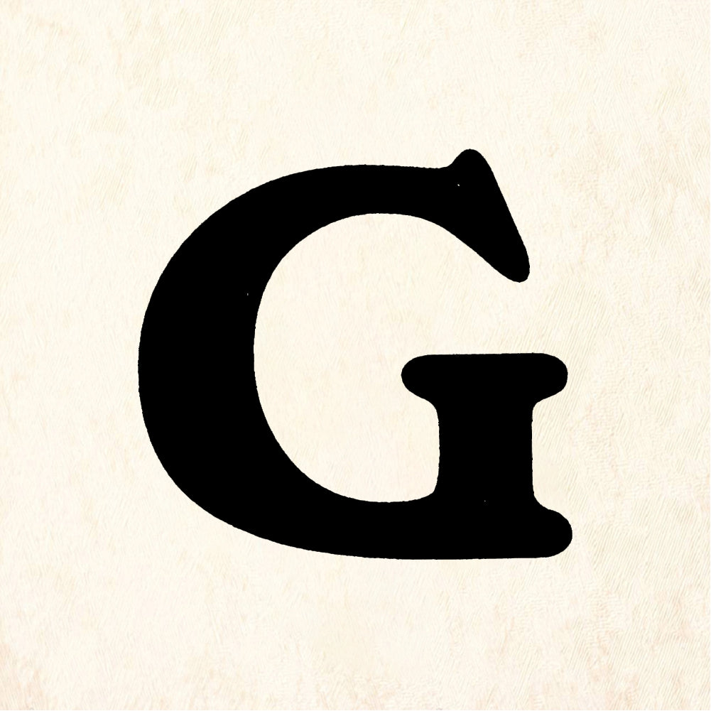 StampaFe Bold Letter G - Rubber Stamp 1 x 1.5