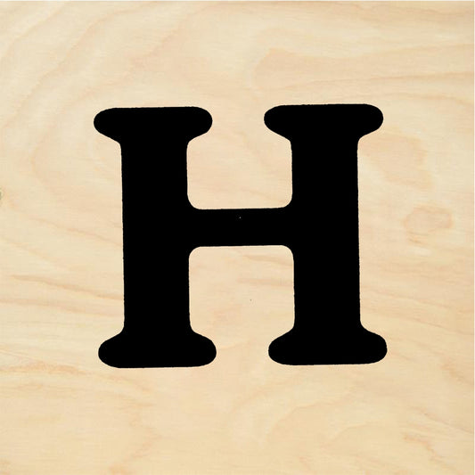 StampaFe Bold Letter H - Rubber Stamp 1 x 1.5