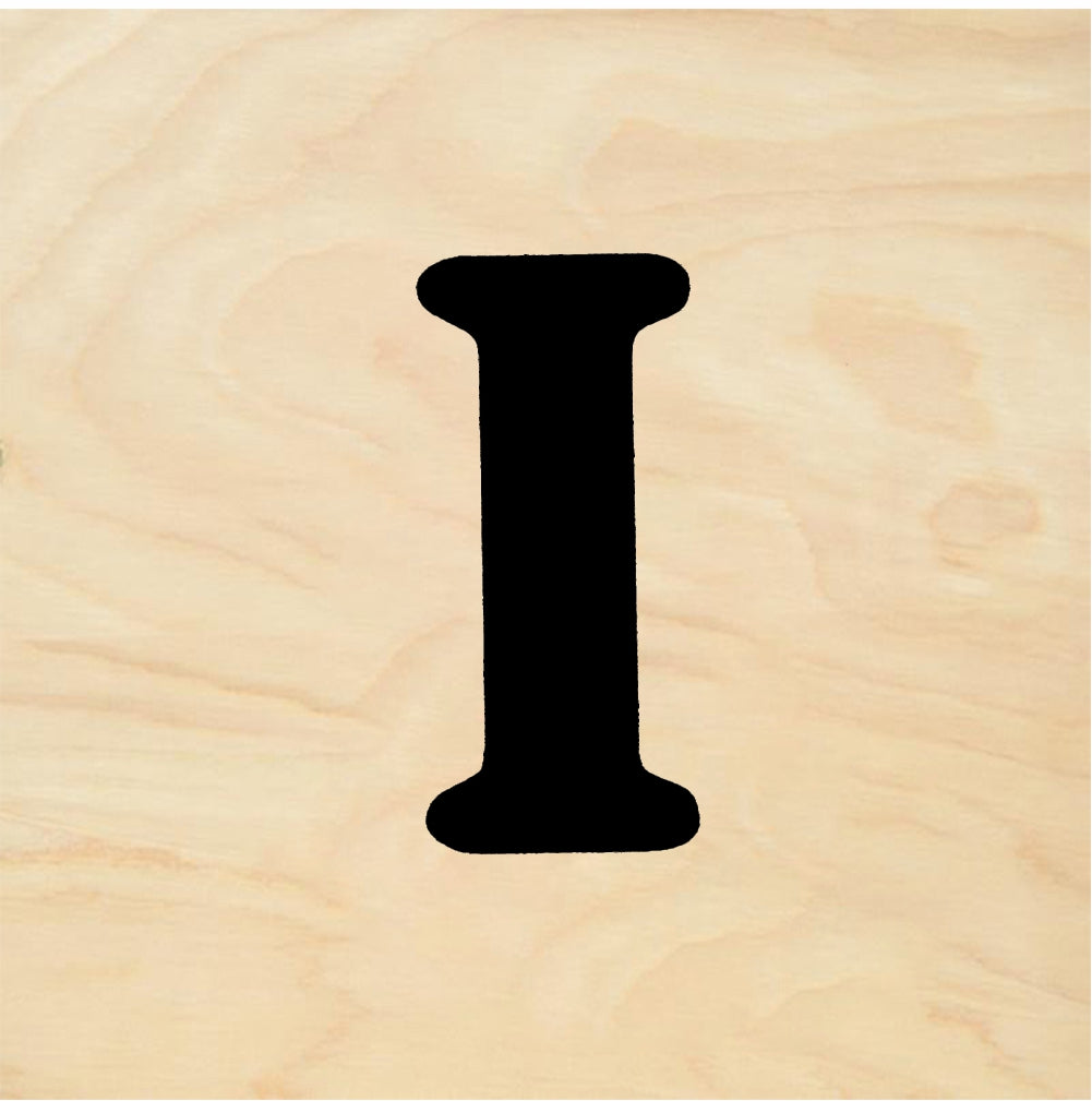 StampaFe Bold Letter I - Rubber Stamp 0.5 x 1.5