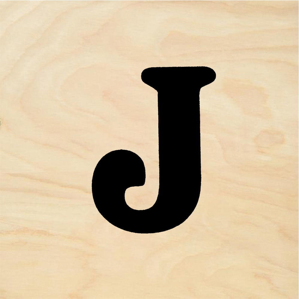 StampaFe Bold Letter J - Rubber Stamp 1.25 x 1.5