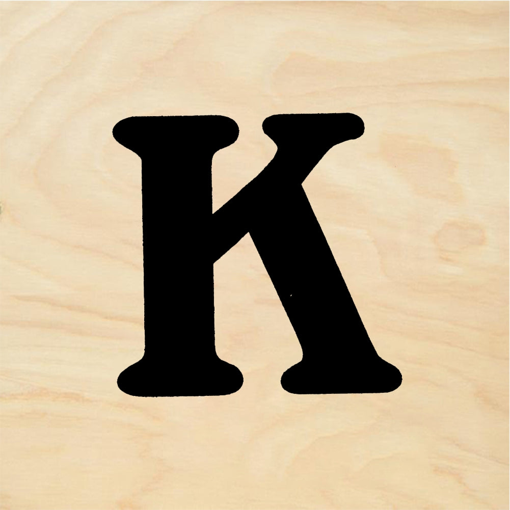 StampaFe Bold Letter K - Rubber Stamp 1.25 x 1.5