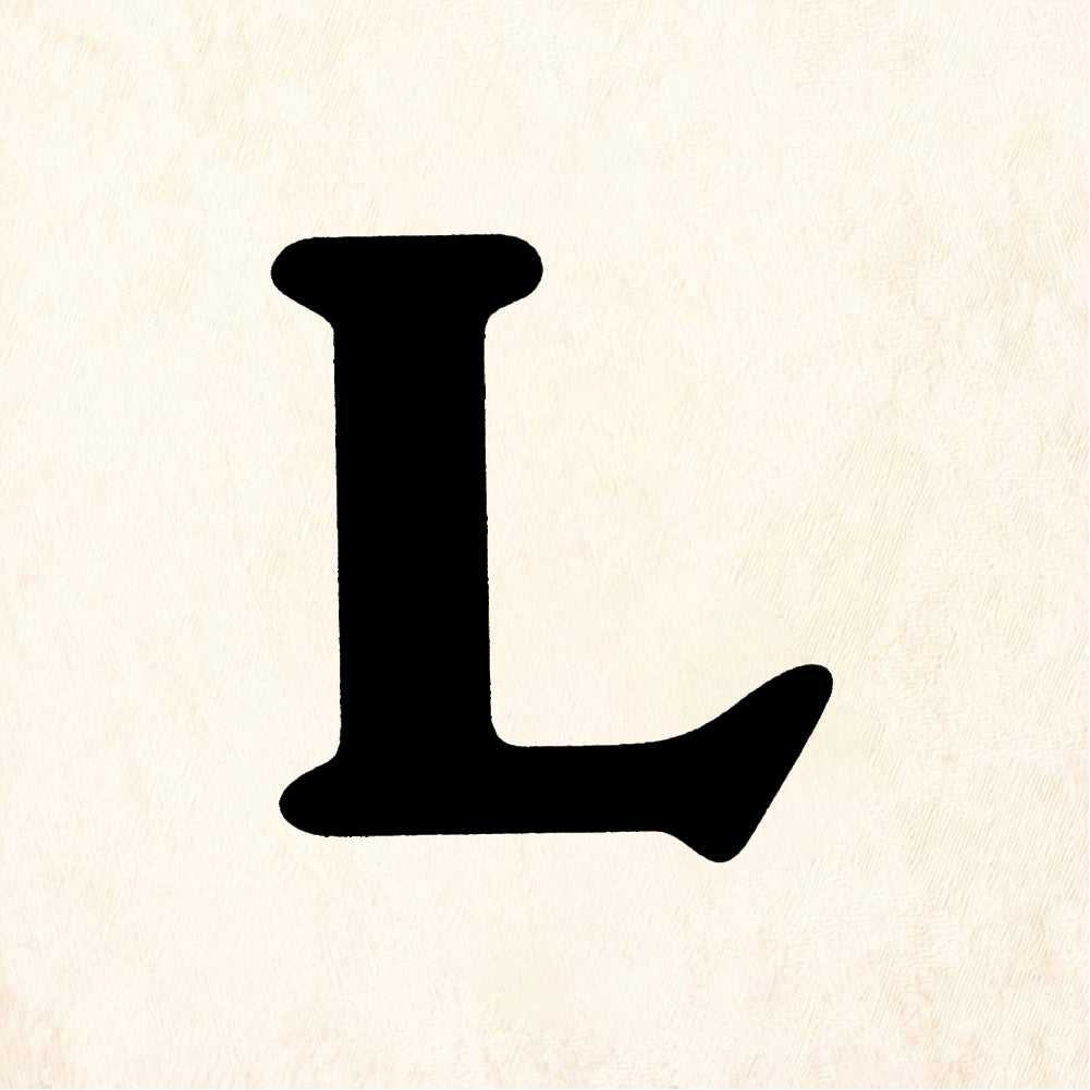 StampaFe Bold Letter L - Rubber Stamp 1 x 1.5