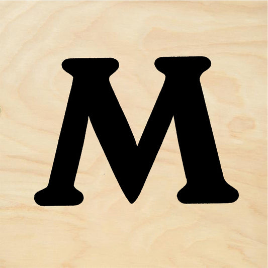 StampaFe Bold Letter M - Rubber Stamp 1.5 x 1.5