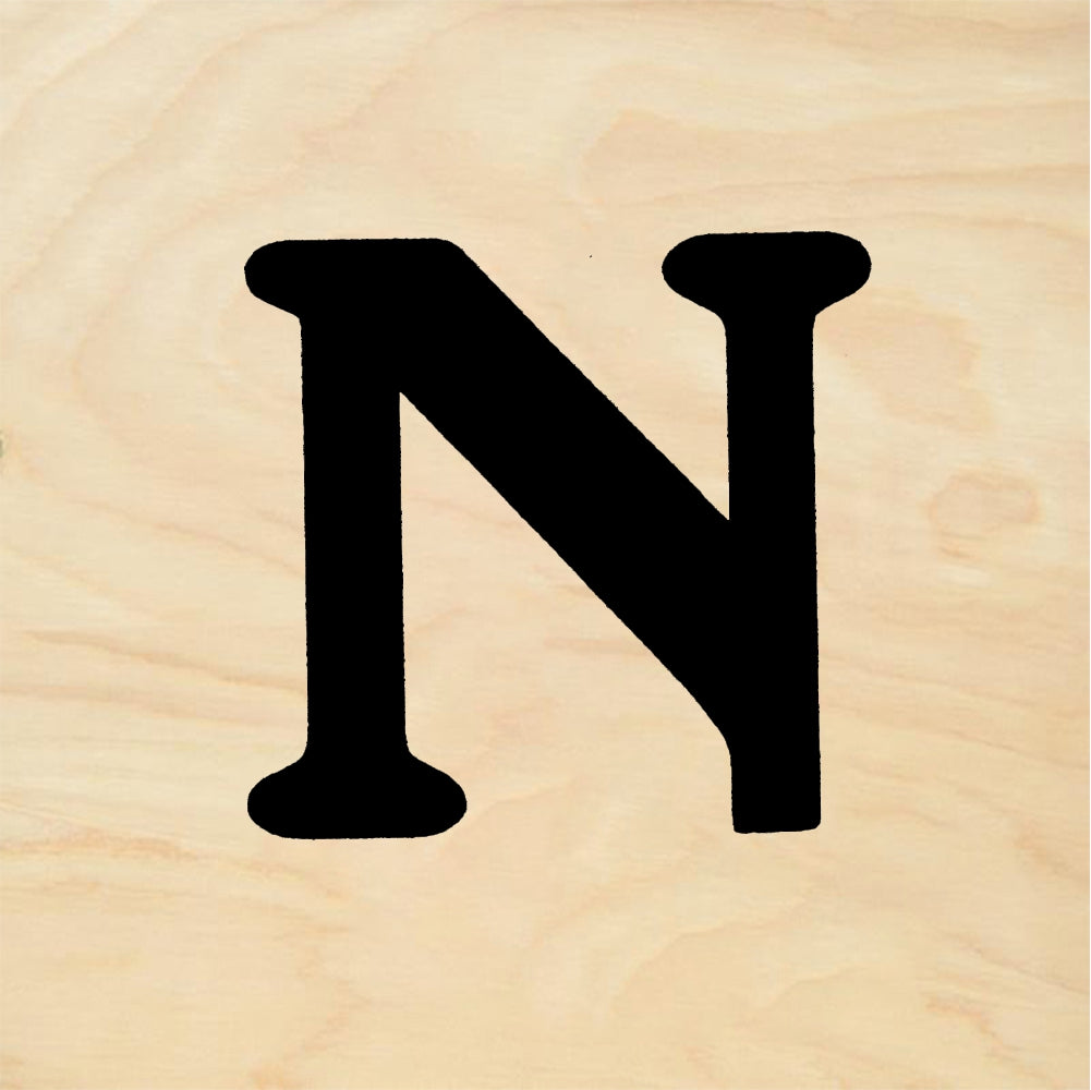 StampaFe Bold Letter N - Rubber Stamp 1.25 x 1.5