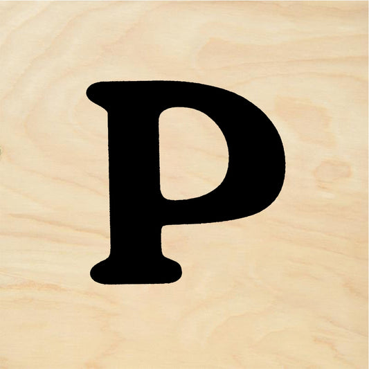 StampaFe Bold Letter P - Rubber Stamp 1 x 1.5