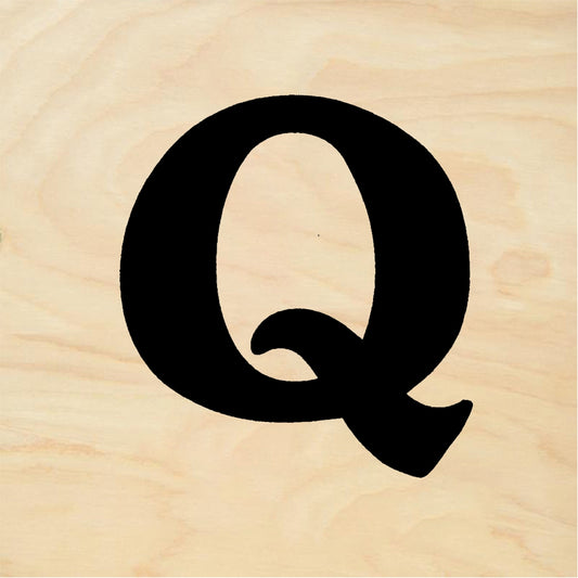 StampaFe Bold Letter Q - Rubber Stamp 1.5 x 1.5