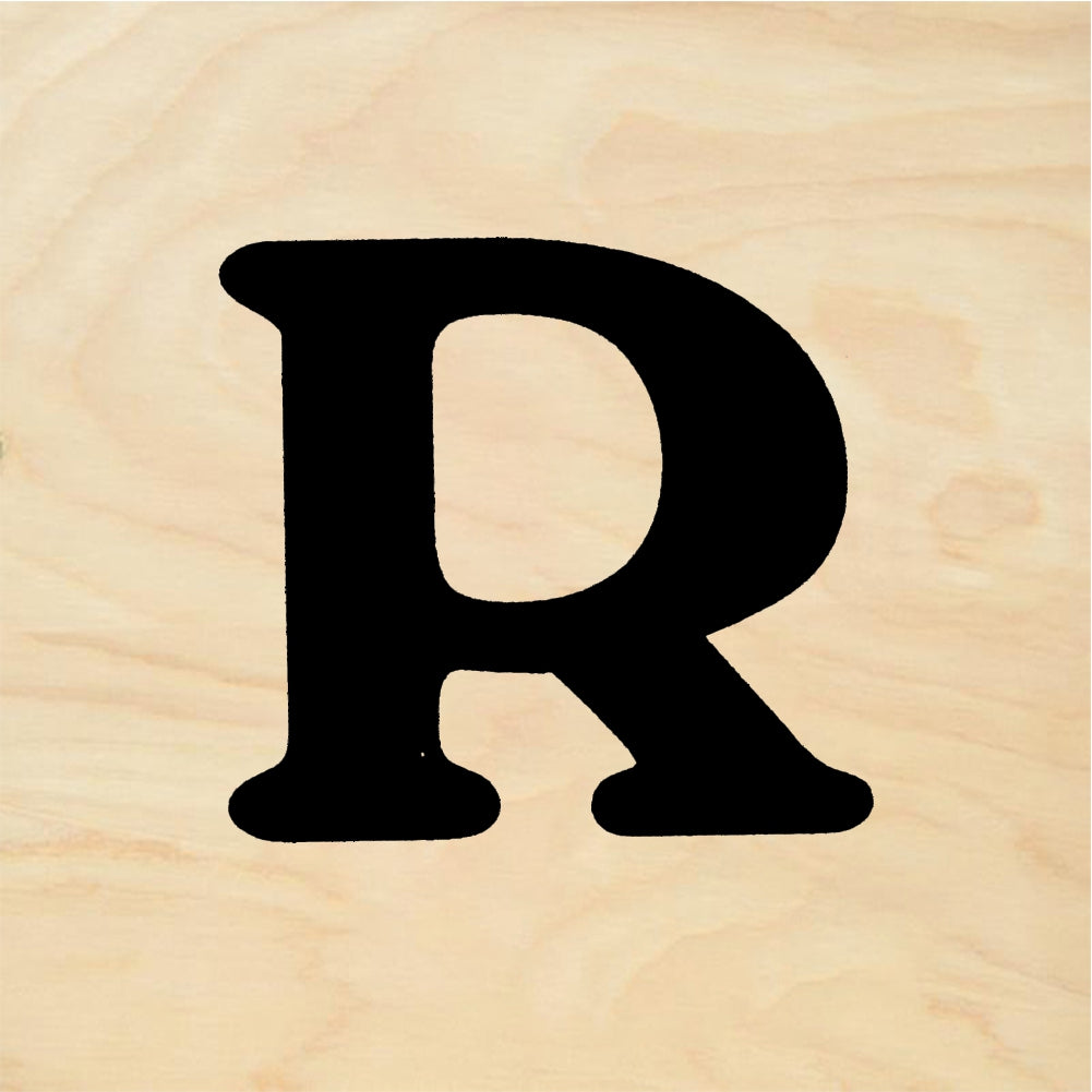 StampaFe Bold Letter R - Rubber Stamp 1.25 x 1.5