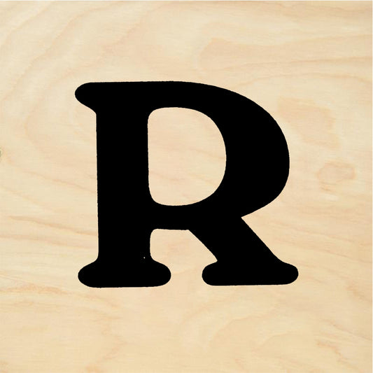 StampaFe Bold Letter R - Rubber Stamp 1.25 x 1.5