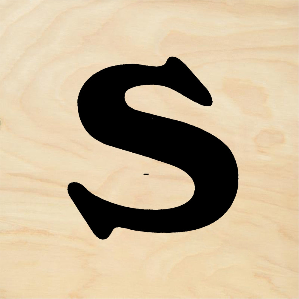 StampaFe Bold Letter S - Rubber Stamp 1.25 x 1.5