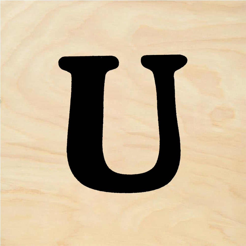 StampaFe Bold Letter U - Rubber Stamp 1.25 x 1.5