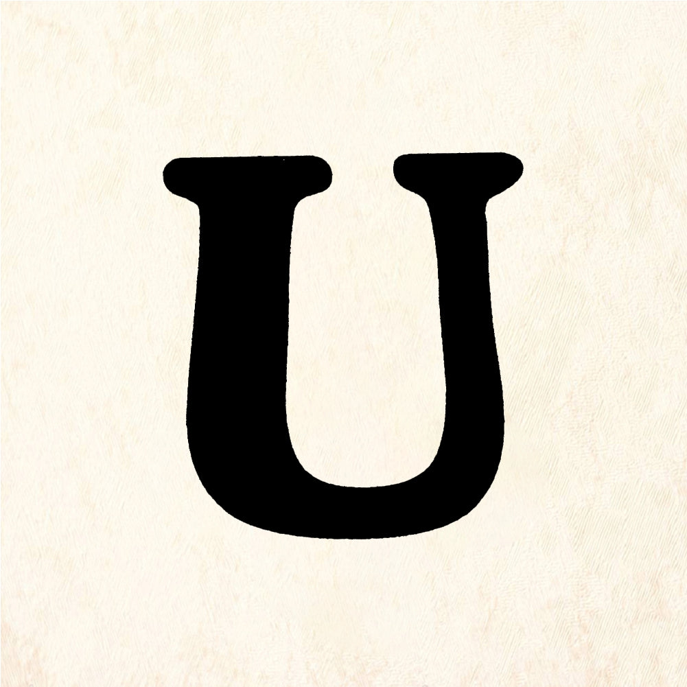 StampaFe Bold Letter U - Rubber Stamp 1.25 x 1.5