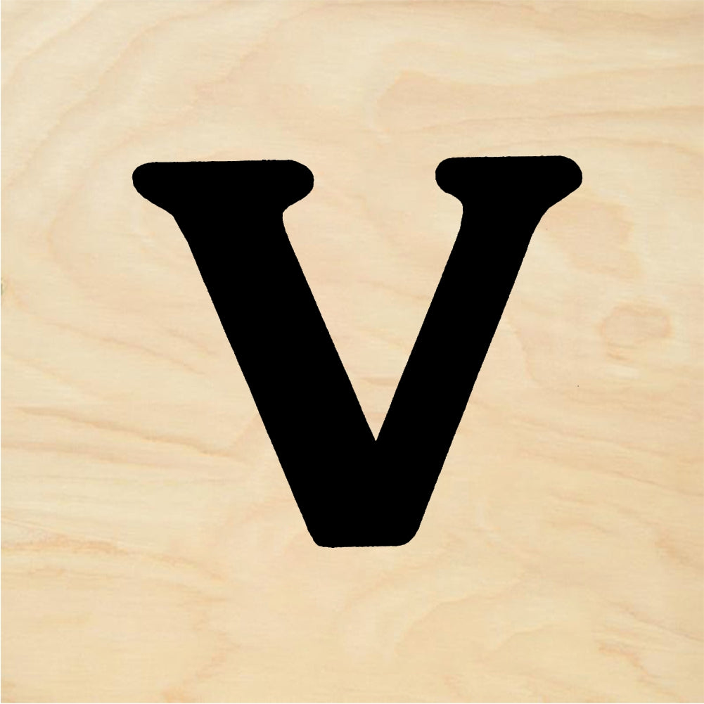 StampaFe Bold Letter V - Rubber Stamp 1.25 x 1.5