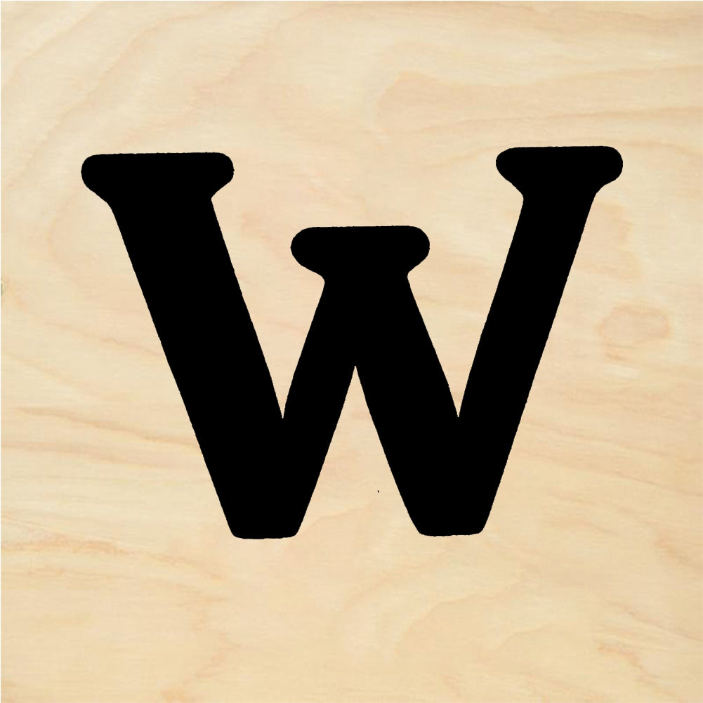 StampaFe Bold Letter W - Rubber Stamp 2 x 1.5