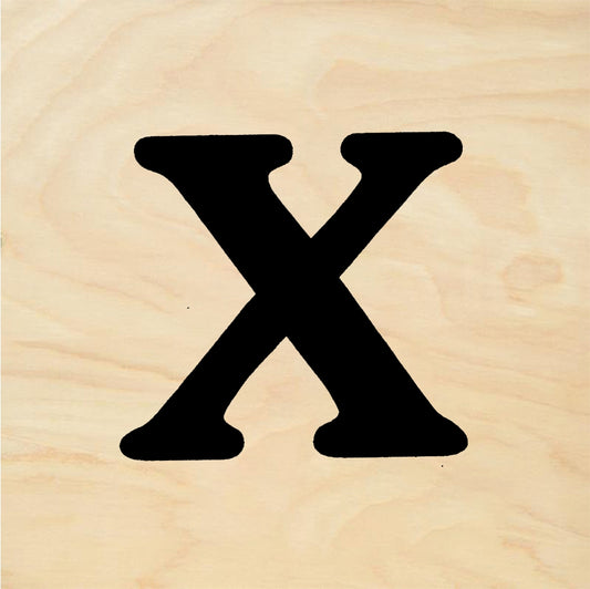 StampaFe Bold Letter X - Rubber Stamp 0.75 x 1.5
