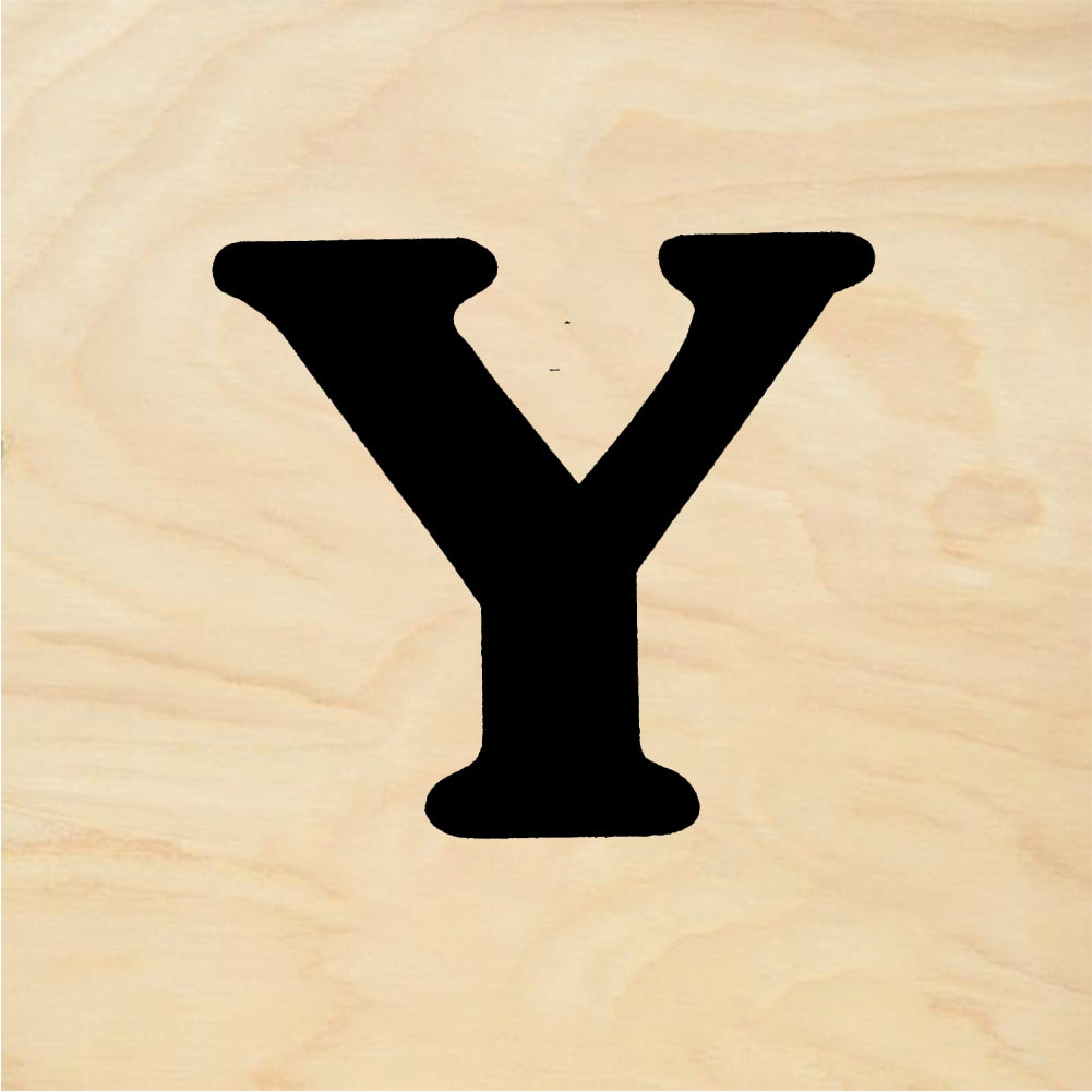 StampaFe Bold Letter Y - Rubber Stamp 1.25 x 1.5
