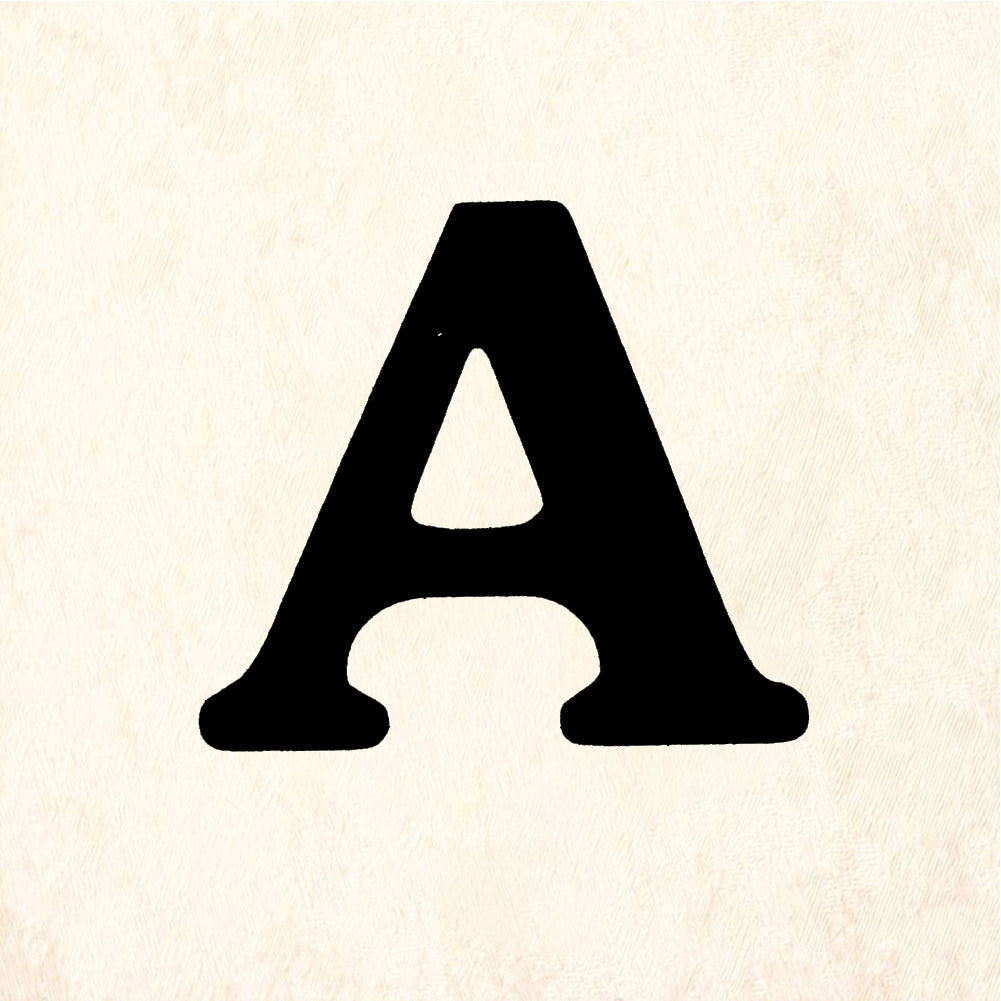 StampaFe Bold Letter A - Rubber Stamp 1 x 1.25