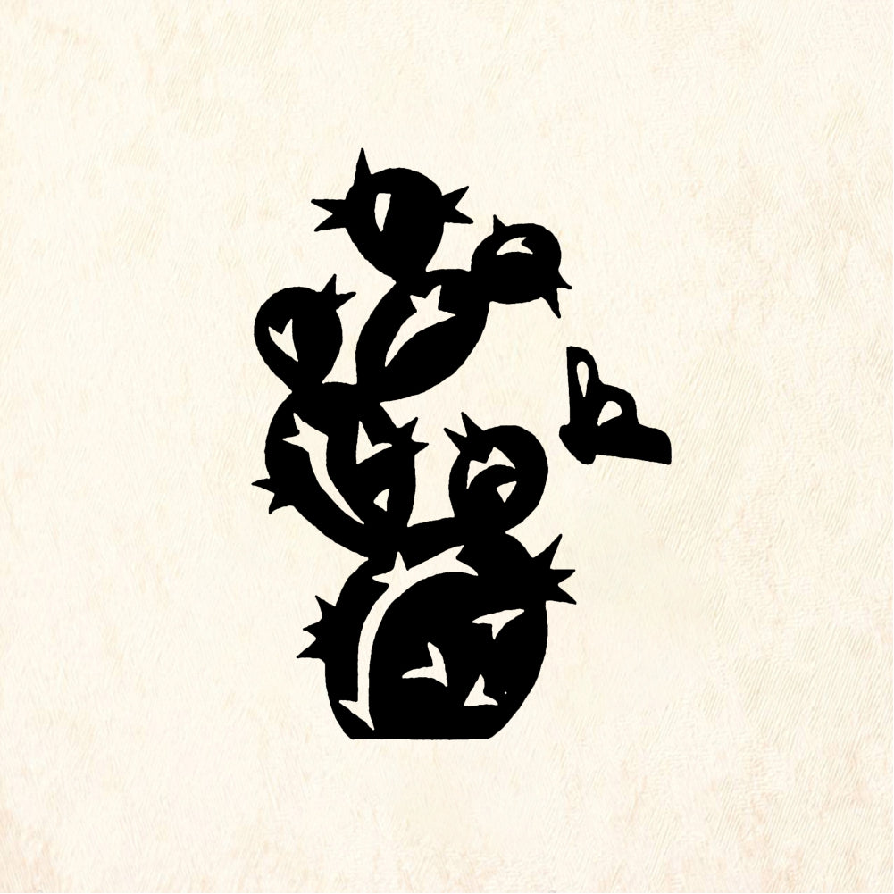 StampaFe Two-part prickly pear - Rubber Stamp 1.25 x 1.5