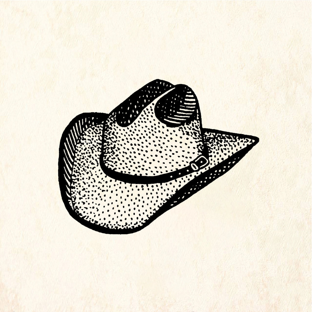 StampaFe Cowboy Hat - Rubber Stamp 1.5 x 1