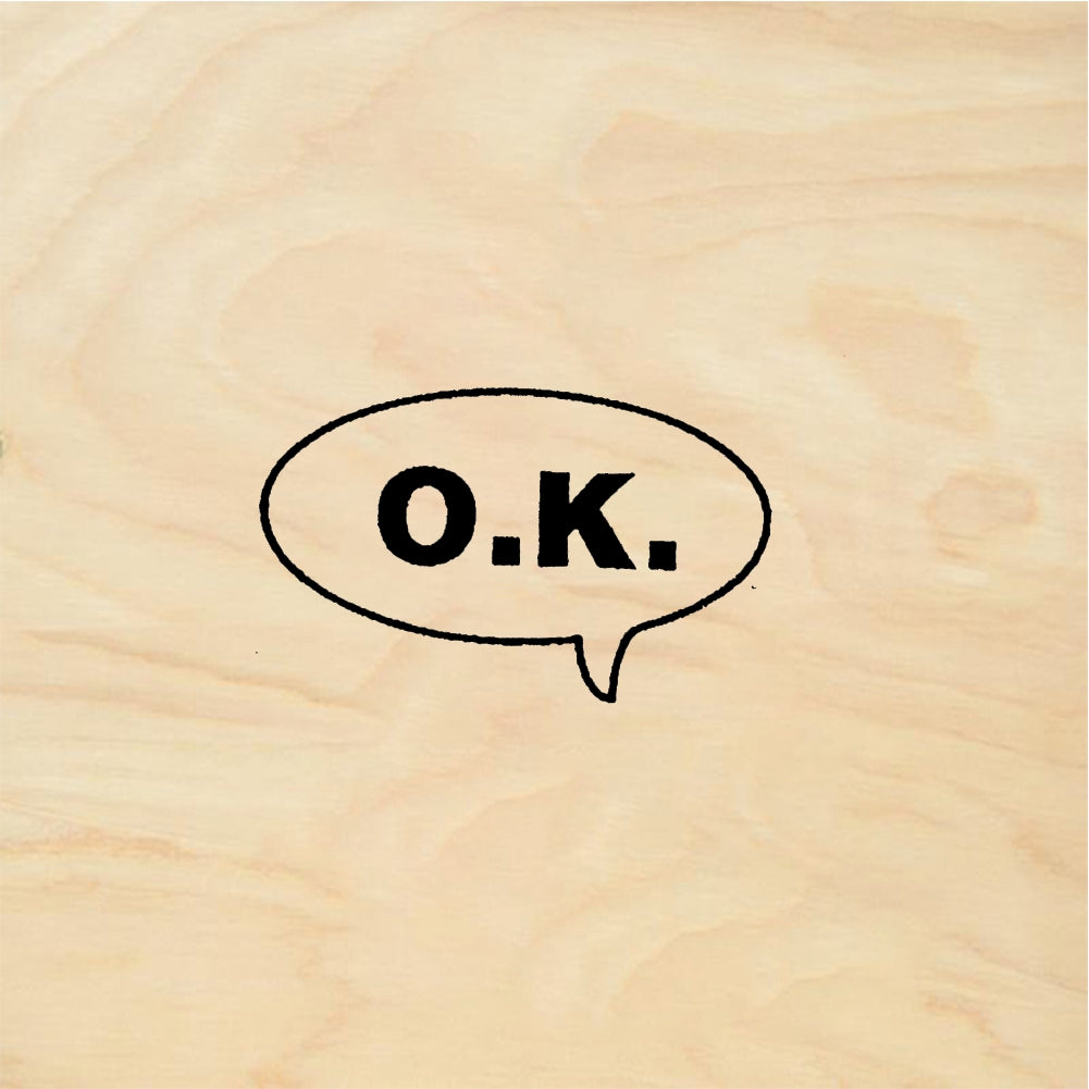 StampaFe O.K. balloon, sm. OK Balloon Small - Rubber Stamp 1 x 0.75