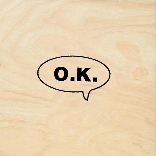 StampaFe O.K. balloon, sm. OK Balloon Small - Rubber Stamp 1 x 0.75