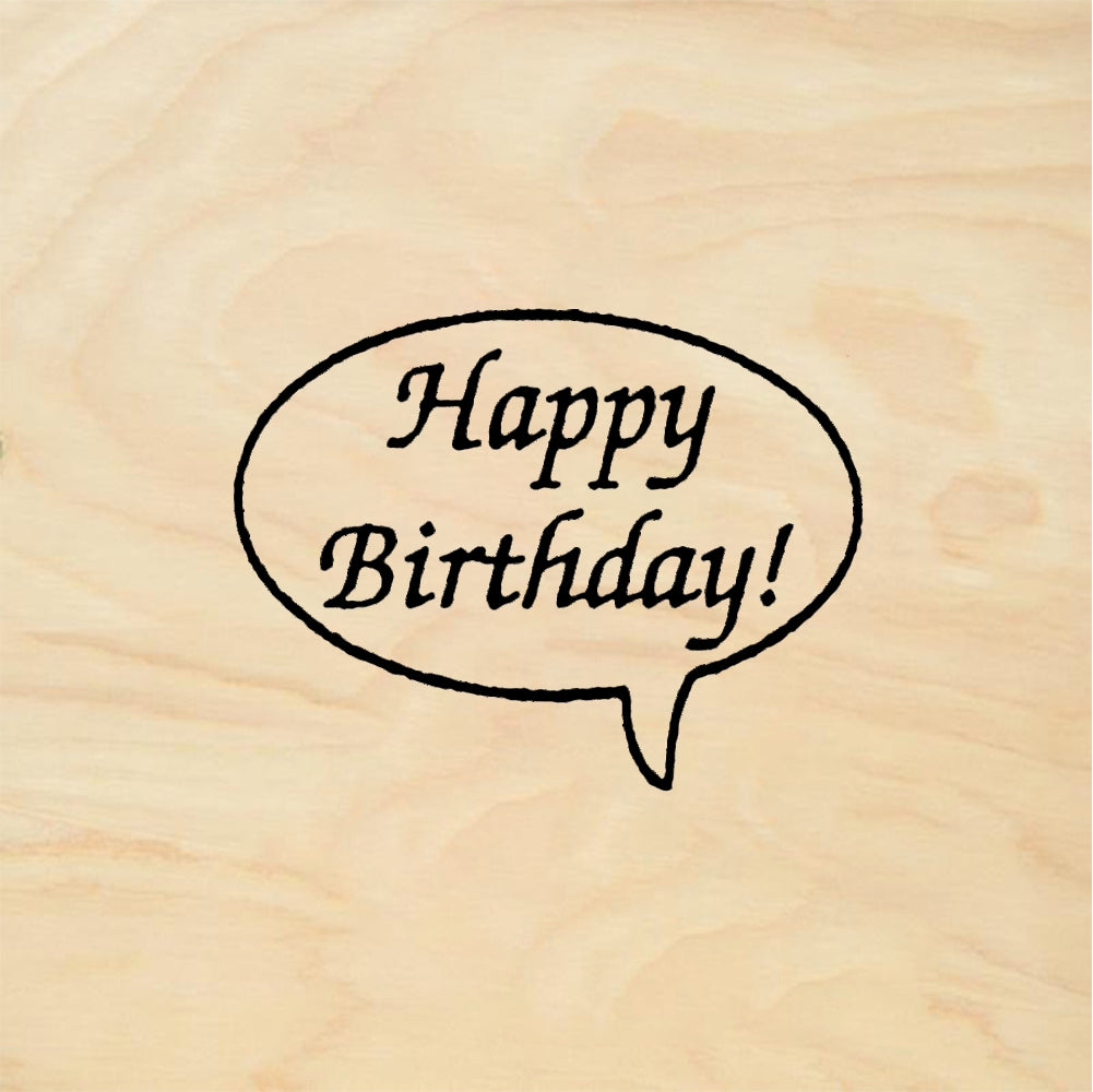 StampaFe Happy Birthday balloon - Rubber Stamp 0.75 x 0.75